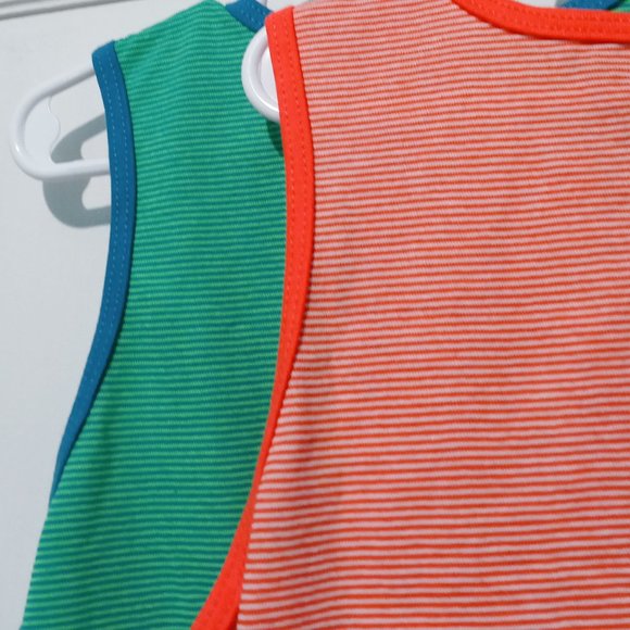 2x Fruit of the Loom Boys' Stripe Tank Tops Size Small(6-7) - Picture 4 of 5